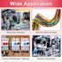 200 Pcs Red Female Quick Disconnects, Vinyl Insulated Spade Wire Connectors, 22-16 AWG