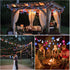 SEMILITS Outdoor Solar String Lights, 50LEDs with 3D Shaped Crystal Star String Lights for Garden Decorations (Blue