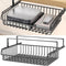 Under Desk Drawer with Slide Out Design, No Drill Metal Cable Management Shelf Tray Basket for Office, Home, Workspace