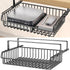 Under Desk Drawer with Slide Out Design, No Drill Metal Cable Management Shelf Tray Basket for Office, Home, Workspace