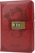 Dragon Leather Journal Notebook, Diary with Combination Lock, Lined/Blank Paper, B6 Writing Journals
