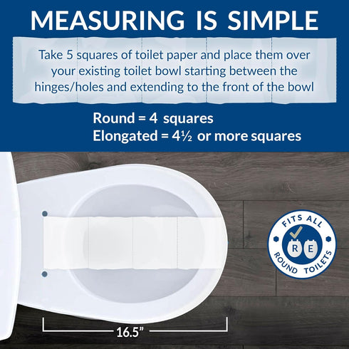 Round Toilet Seat with Built-In Potty Training Seat - Durable White Design