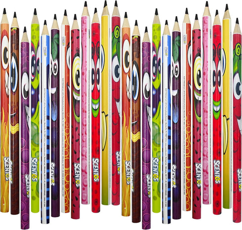 Scentos Scented Pencils for Kids, No. 2 Lead Pencils, Cute Pencils for Ages 3 and Up, 24 Pack