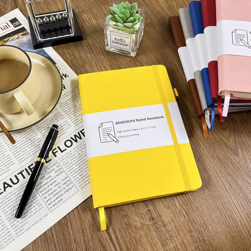 Notebook Journal - College Ruled Lined A5, 160 Pages, Hard Cover for Work Office School