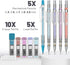 Mr. Pen- Pastel Mechanical Pencil Set with Black Lead and Eraser Refills, Clear Barrel, 0.3, 0.5, 0.7, 0.9, 2mm, Pastel Mechanical Pencils, Cute Mechanical Pencil Set, Aesthetic Mechanical Pencils by Mr. Pen