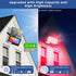 Galavasen 16.4FT 16 Solar Color Changing Flood Lights Outdoor, Cable Million RGB Solar Powered Party Lights Waterproof