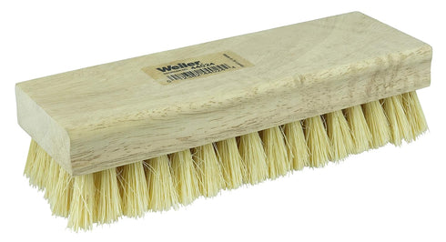 44024 8" Weiler Block Size, White Tampico Fill, Square Wood Block, Hand Scrub Brush