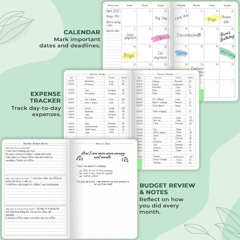 GoGirl Budget Planner Monthly Financial Planner Organizer Budget Book. Expense Tracker Notebook Journal to Control