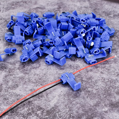 60Pcs Solderless Quick Splice Wire Connectors, 18-14 AWG, Cold Pressed Insulated Electric Wire Splice Connectors
