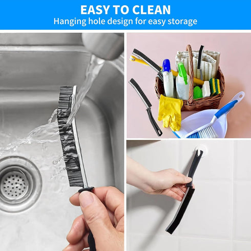 3Pcs Hard Bristle Crevice Cleaning Brush, Small Cleaning Brush, Grout Cleaner Brush, Toilet Brush, Scrub Brush