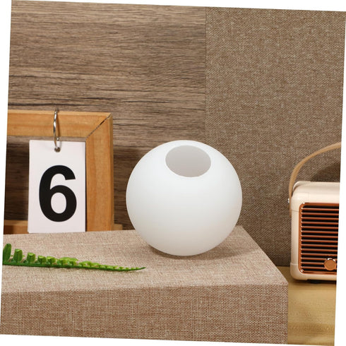 8 Inch Zerodeko Frosted Glass Globe Lampshade Replacement, round Ball Light Shade for Pendant and Wall Sconce Fixtures