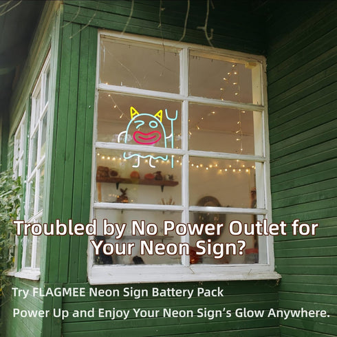 Pack 5V USB Portable Battery for Neon Signs - LED Neon Sign Power Supply, Convert USB-Powered Neon Lights