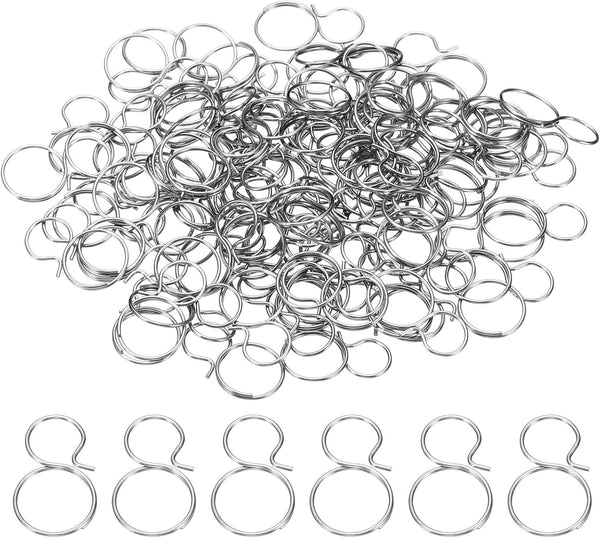 PATIKIL 0.63x0.39 Stainless Steel Chandelier Connector Pins, 100Pcs Chandelier Crystal Clips for