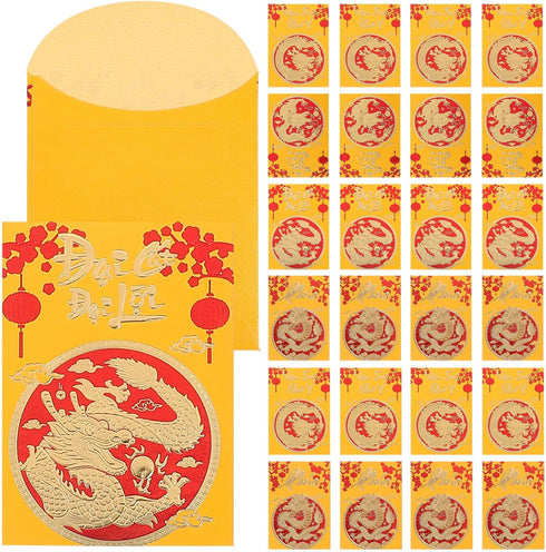 Chinese New Year Red Envelopes 2024, Lunar New Year Money Envelopes, Red Envelope Packets Hong Bao with Gold Embossed