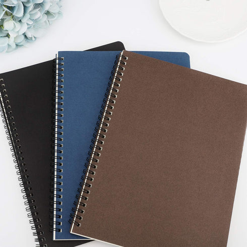 EUSOAR B5 Spiral Journal Notebook, 3 Pack, 7.3"x10.2", 120 Pages, Hardcover Lined Travel Writing Notebooks