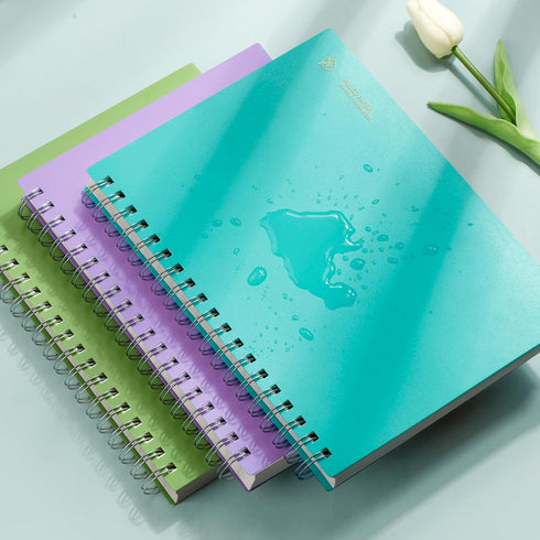 EMSHOI B5 Spiral Notebook - College Ruled Lined Journal, Large 300 Pages, Waterproof Hardcover for Office, School