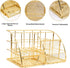 Gold Desk Organizers and Accessories Set - Office Supplies with Stapler, Pen Holder, Phone Holder, Scissors, Clips,