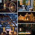 4 Pack 132FT 320LED 8 btfarm Solar String Lights Outdoor - Total Solar Fairy Lights Outside Waterproof Modes, Copper
