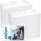 Zhehao 100 Pcs Clear A4 Letter Size Envelopes with Snap Button Closure, Poly Document Folders for School Office