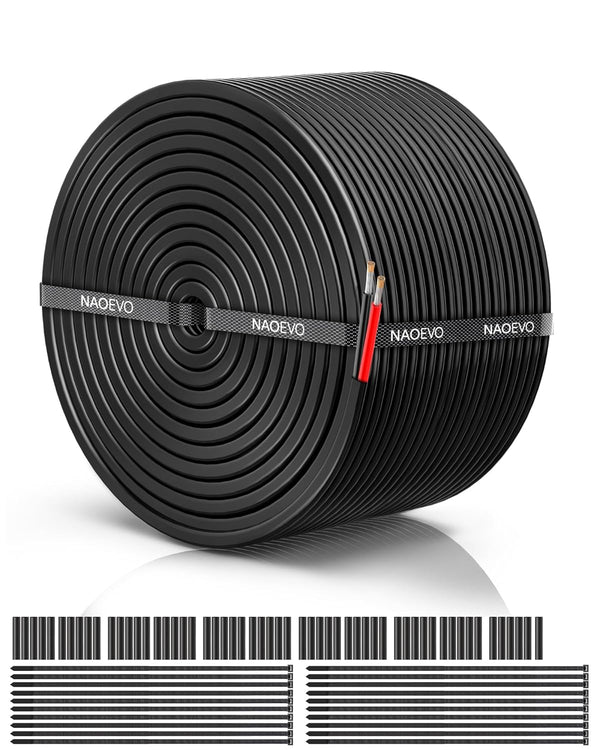 NAOEVO 18 Gauge Wire 2 Conductor Electrical Wire, 18 AWG Stranded PVC