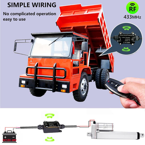 12V 48V 8A 12V 165 Doors,Winch Forward and Reverse Remote Switch,DC to Waterproof Remote Control Switch,Linear Actuator