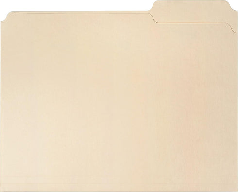 Blue Summit Supplies 200 Manila File Folders, Letter Size, 1/3 Cut Tab, Great for Organizing