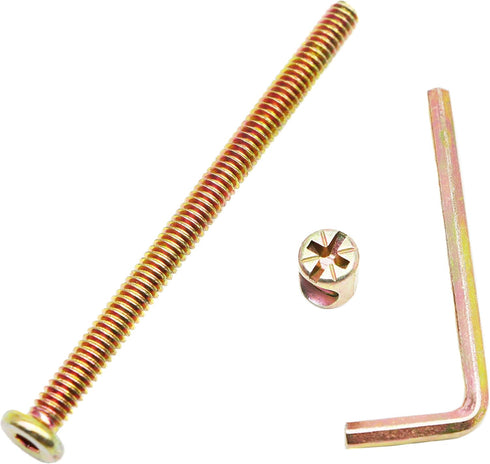 binifiMux 15-Pack 1/4-20 x 3 Crib Screws, Zinc Plated Hex Socket Cap Bolts for Bunk Bed Furniture