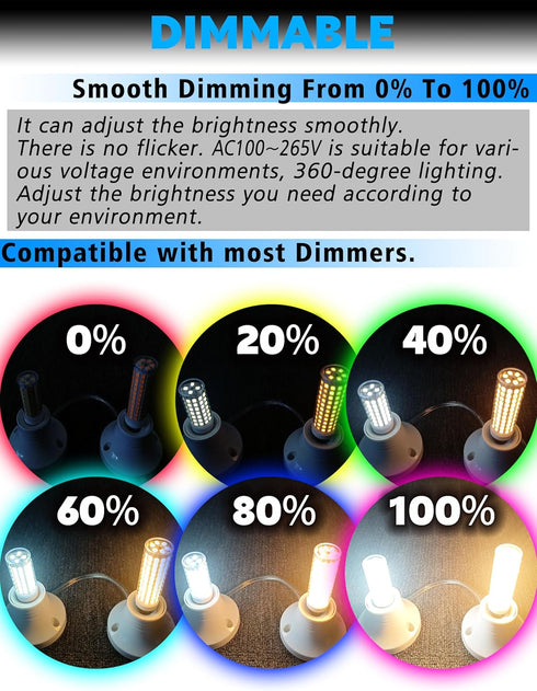 JD E11 LED Candelabra Bulbs, 75 Watt Equivalent, Dimmable, E11 7W, 750LM, Daylight White 6000K, Pack of 3