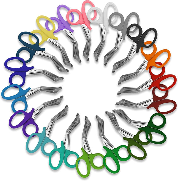 SURGICAL ONLINE 20 Pack EMT Trauma Shears - Multi-Color, Stainless Steel Medical