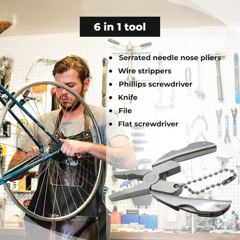 Multifunctional Stainless Steel Pliers & Mini Wrench Tool Set, Compact 5-in-1 Multipurpose Tool Kit