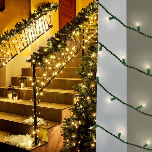Slow Twinkle Lights, 50 Led Soft Twinkling Mini Christmas String Lights on Green Wire Cord, UL Approved 14.58 Ft, Connect Up to 50 Sets, Indoor Outdoor Use, Warm White (1, 50LED) by Heyworld