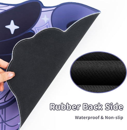 GeekShare Large Gaming Mouse Pad with Wrist Support Set, Non-Slip Rubber Back Desk Mat & Memory Foam Rest - Star Wings