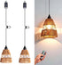 Battery Operated Chandelier Outdoor Waterproof, 2 Pack Hanging Pendant Light with Remote