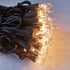 100 Clear Mini Brown Wire Christmas Lights 23ft Incandescent Waterproof UL Certified
