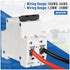 AC Solar Panels Disconnect Switch 40 Amp DC Solar Shut Off Switch 12V-400V 2 Poles Miniature Circuit Breaker for Solar