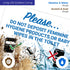 12x18 Inches, 55 Please Do Not Deposit Feminine Products Baby Wipes in Toilet with Graphic Sign, mil Thick HDPS (high