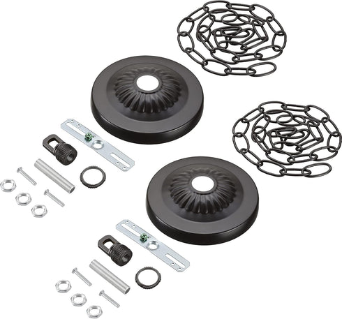 Aspen Creative 21515-12, Transitional Chandelier & Light Fixture Canopy Kit w/Collar Loop & 3
