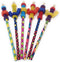 beacon-ridge Fidget Pencil Toppers Set of 6, Colors Vary (3 Wing Nuts and 3 Nuts'n Bolts)