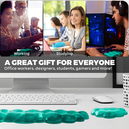 Gel Cloud Keyboard & Mouse Wrist Rest Set - Ergonomic Cloud Keyboard Wrist Pad & Mouse Support for Office Gaming