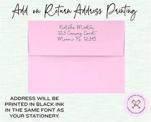 Designing Moments Monogrammed Set 10 1 (23-57)) Monogram Stationery, Personalized Note Cards, Flat Cards, Thank You