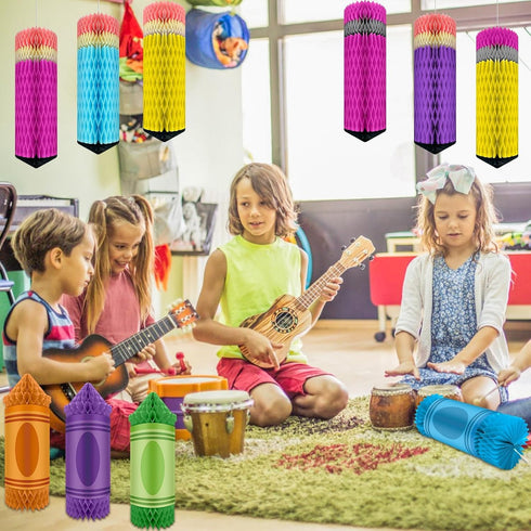 12PCS Pencil Theme Classroom Decor Preschool Kindergarten Back to School First Day of School Crayon Decor Classroom