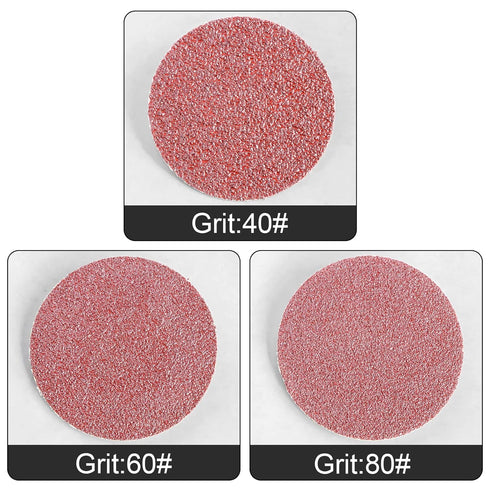 Hiqalty 45PCS 3" inch 40#/60#/80# Sanding Discs Roll Lock Quick Change Disc R-Type Sandcloth Grinding Pad Abrasive Disc