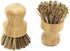 (2-Pack, AUEAR, Natural Bamboo Dish Scrub Brush Cleaning Pot Scrubber Brushes Coconut Bristles for Cast Iron Skillet