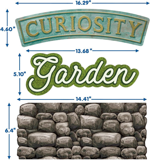 Eureka Welcome Classroom Bulletin Board Set, Curiosity Garden for Teachers, 50 Pieces