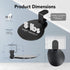EHO Clamp on Mouse Platform, Clip on 360 Degree Rotating Mouse Tray Attachment, Ergonomic Slide Out Tray (Platinum)