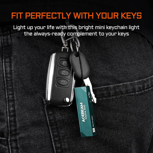 500 6 ACEBEAM Keylite High Lumens Keychain Flashlight Rechargeable, Ultra-Compact Flat Pocket EDC Flashlight with Dual