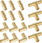 ISPINNER PEX Fittings, 1/2 inch Straight Coupling (6pcs), Degree Elbow (6pcs), PEX Tee (4pcs), Brass Barb Crimp Fittings