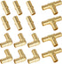 ISPINNER PEX Fittings, 1/2 inch Straight Coupling (6pcs), Degree Elbow (6pcs), PEX Tee (4pcs), Brass Barb Crimp Fittings