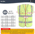 JKSafety 9 Pockets Class 2 High Visibility Zipper Front Safety Vest With Reflective Strips,Meets ANSI/ISEA Standard (Large, 150-Yellow)