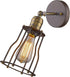 1 6" Industrial-Style Light Rubbed Bronze Wall Sconce Wide